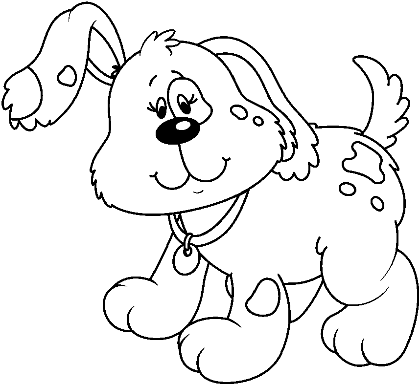 Clipart of dog black and white 