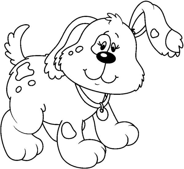 Black and white clipart of dog 