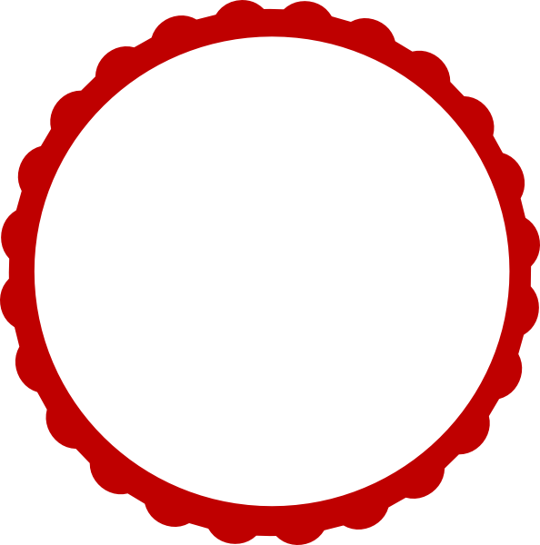 Red  White Scallop Circle Frame Clip Art at Clker 