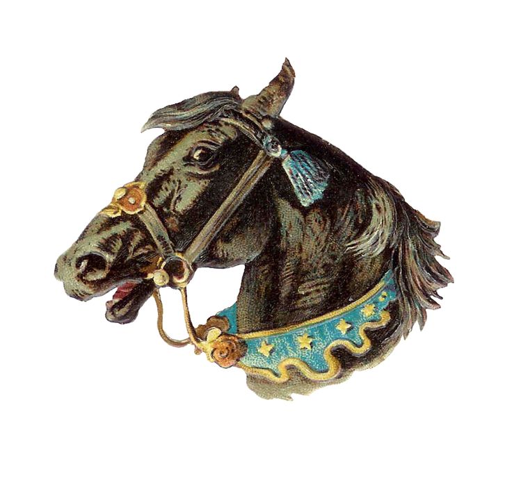 Vintage Valentine Horses 