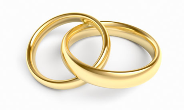 Gold wedding bands clipart 