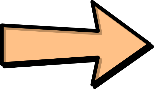 Orange arrow clipart 