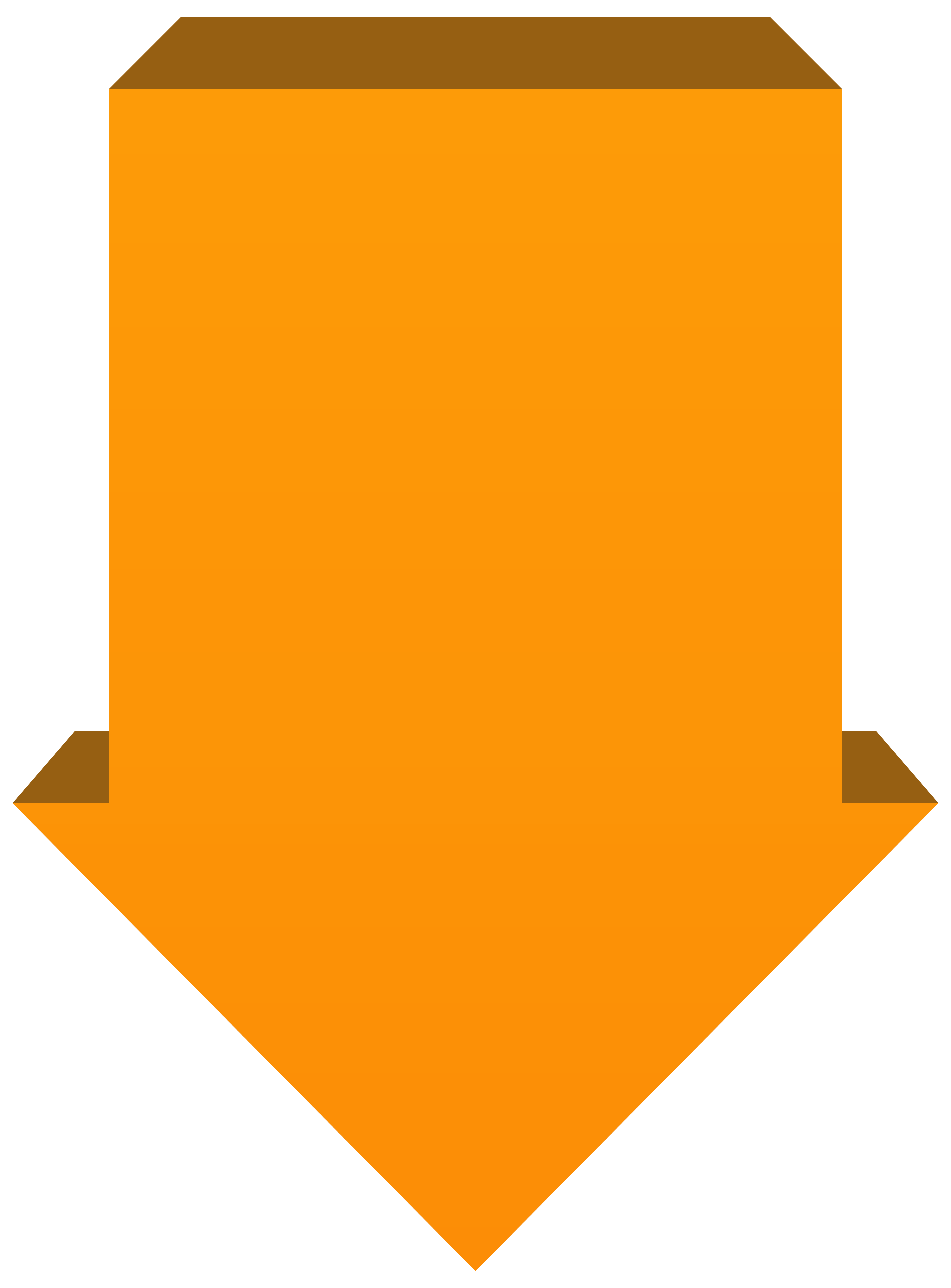 Orange Arrow Down PNG Transparent Clip Art Image 