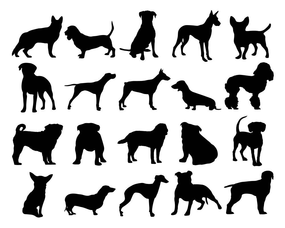 Puppy silhouette clip art 