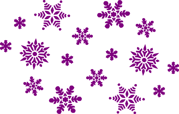 Purple Snowflakes Clip Art at Clker 