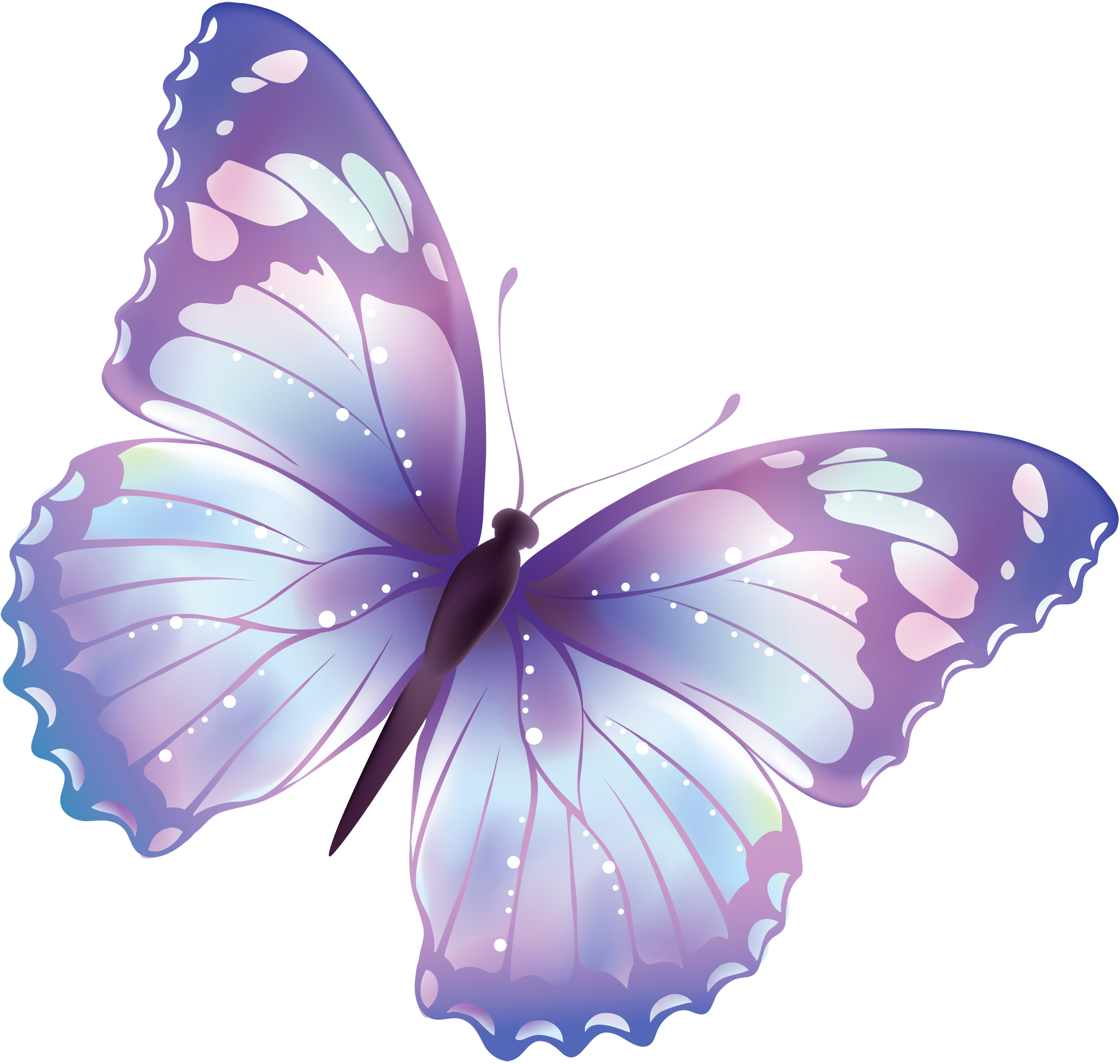 Free purple butterfly clipart 