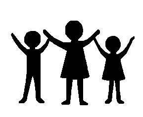 People clipart black and white 
