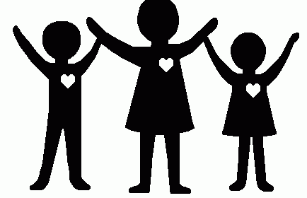 Black and white people clipart 