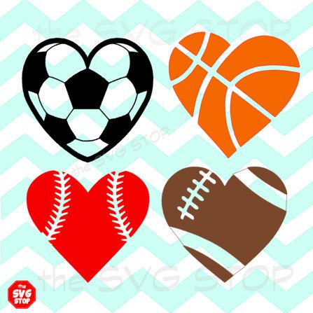 heart shaped basketball clipart border