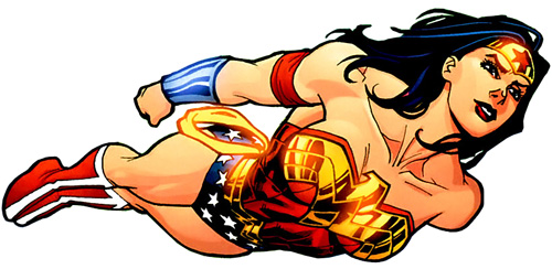 Wonder Woman Flying Clipart 