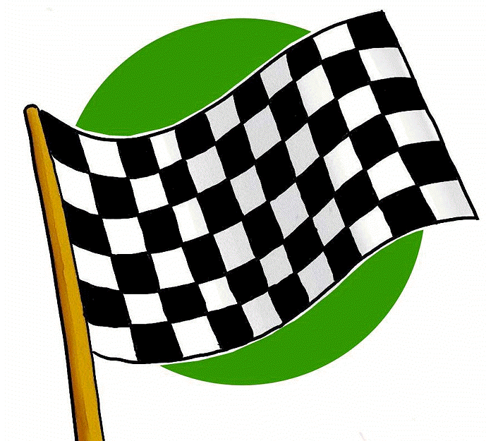 race start line clipart black