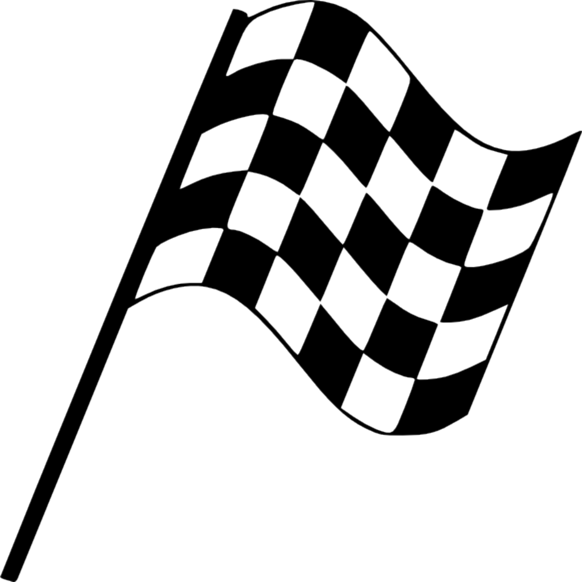 Black And White Racing Flag Clipart 
