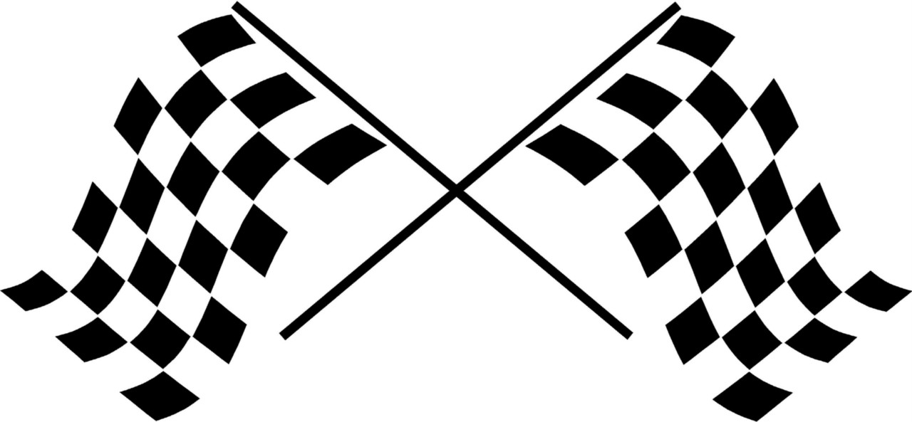 Checkered flag race flag clip art 