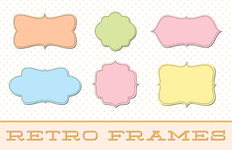 Oval shape photo frame vector clipart 