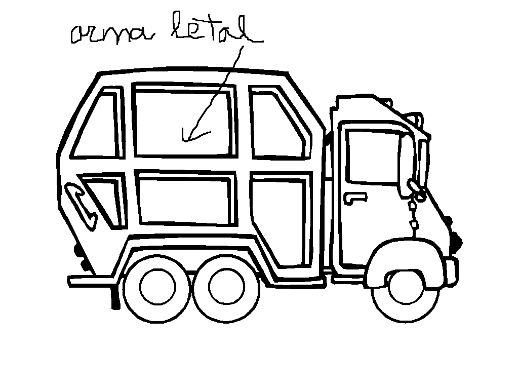 Garbage Truck Coloring Page 