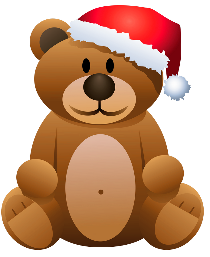 Christmas Brown Bear PNG Clipart 