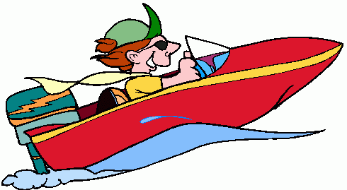 Speed Boat Cartoon Clipart 
