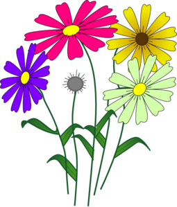 Flowers In A Garden Clipart 