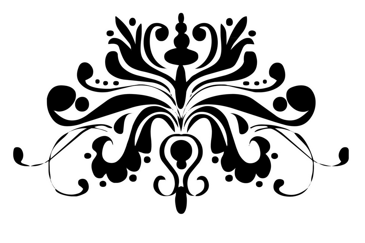 Clip Arts Related To : damask black and white paisley. view all Damask Cros...