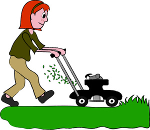 Mowing grass clipart 