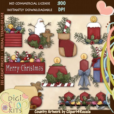 Country christmas clipart free 