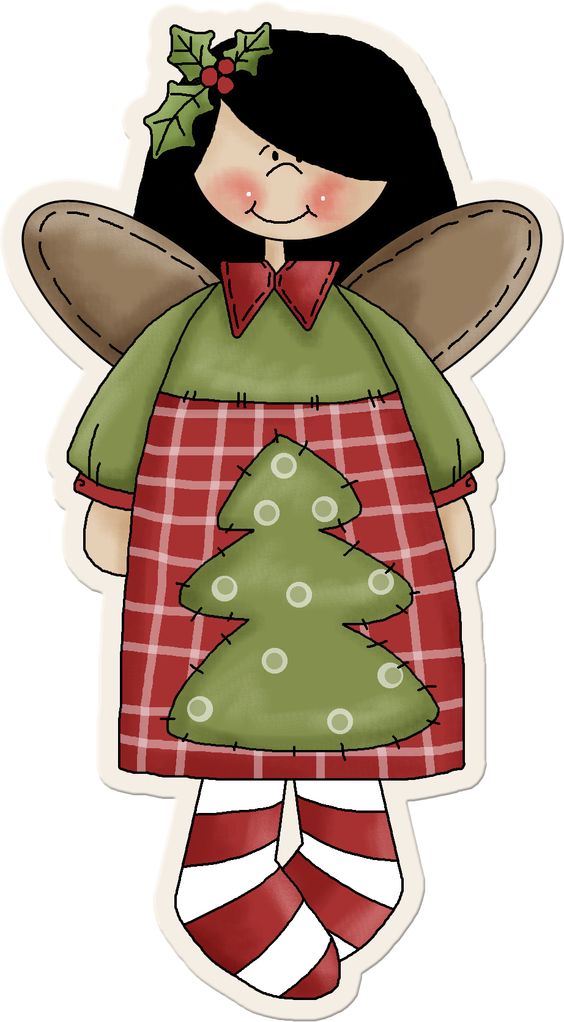 Country christmas angels clip art 