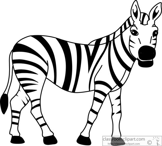 African animals clipart black and white 