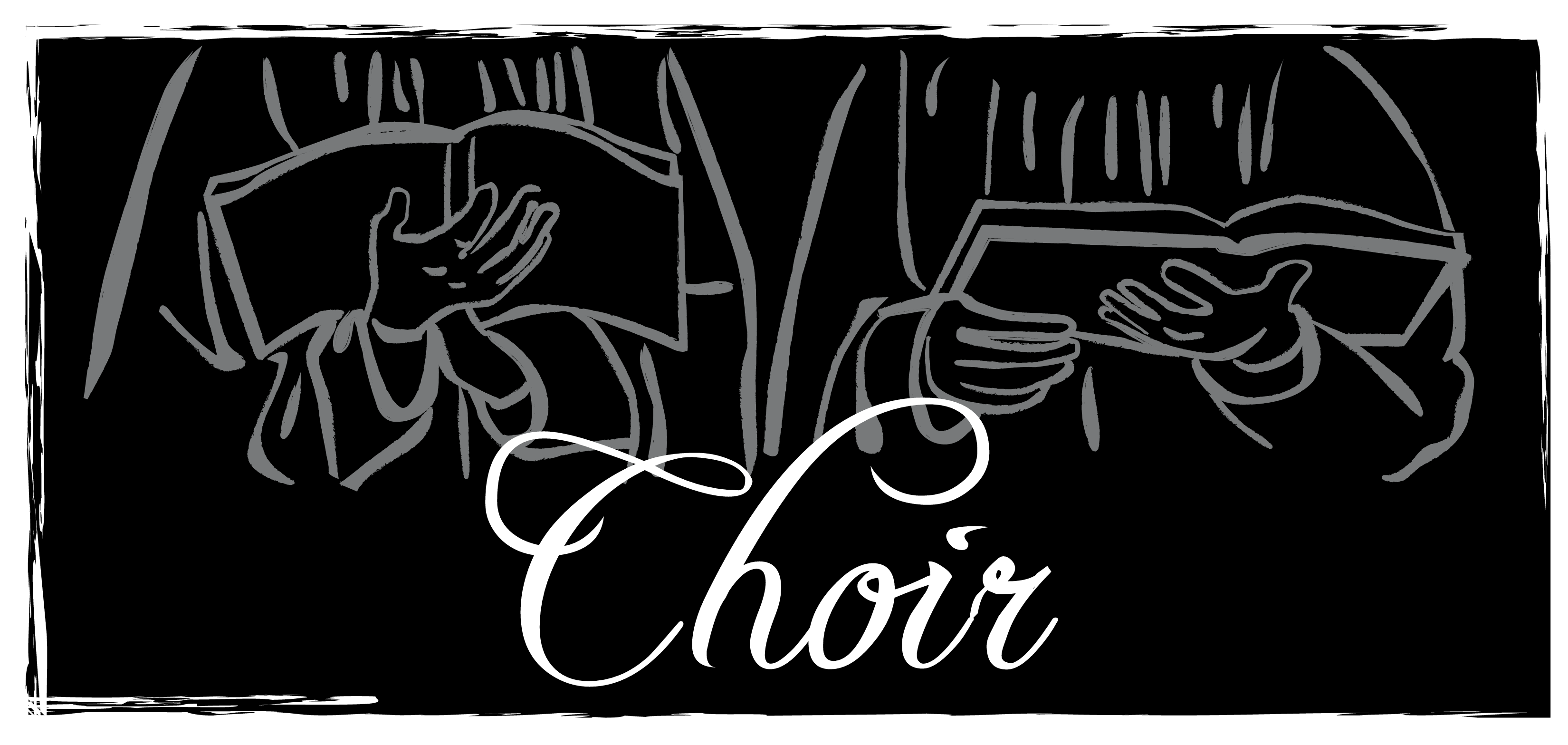 Choir Black And White Clipart 