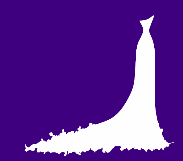 Bridal Dress Invitation On Purple Clip Art at Clker 