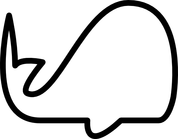 White Whale Outline Clip Art at Clker 