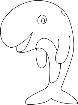 Whale Outline Clipart 