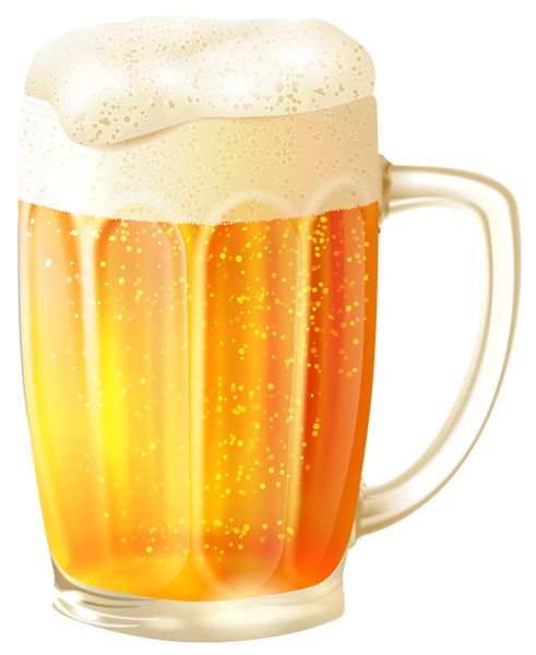 Mug with Beer PNG Vector Clipart Image 