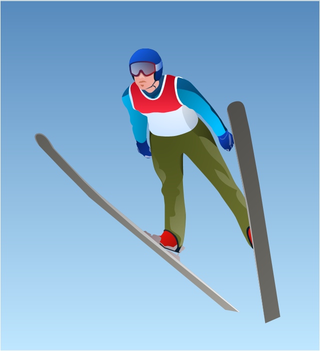 Olympic Ski Jump Clipart 