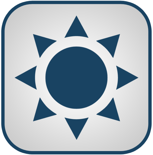 Blue And White Sun Icon, PNG ClipArt Image 