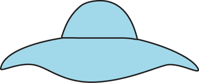 Blue Sun Hat Clip Art 