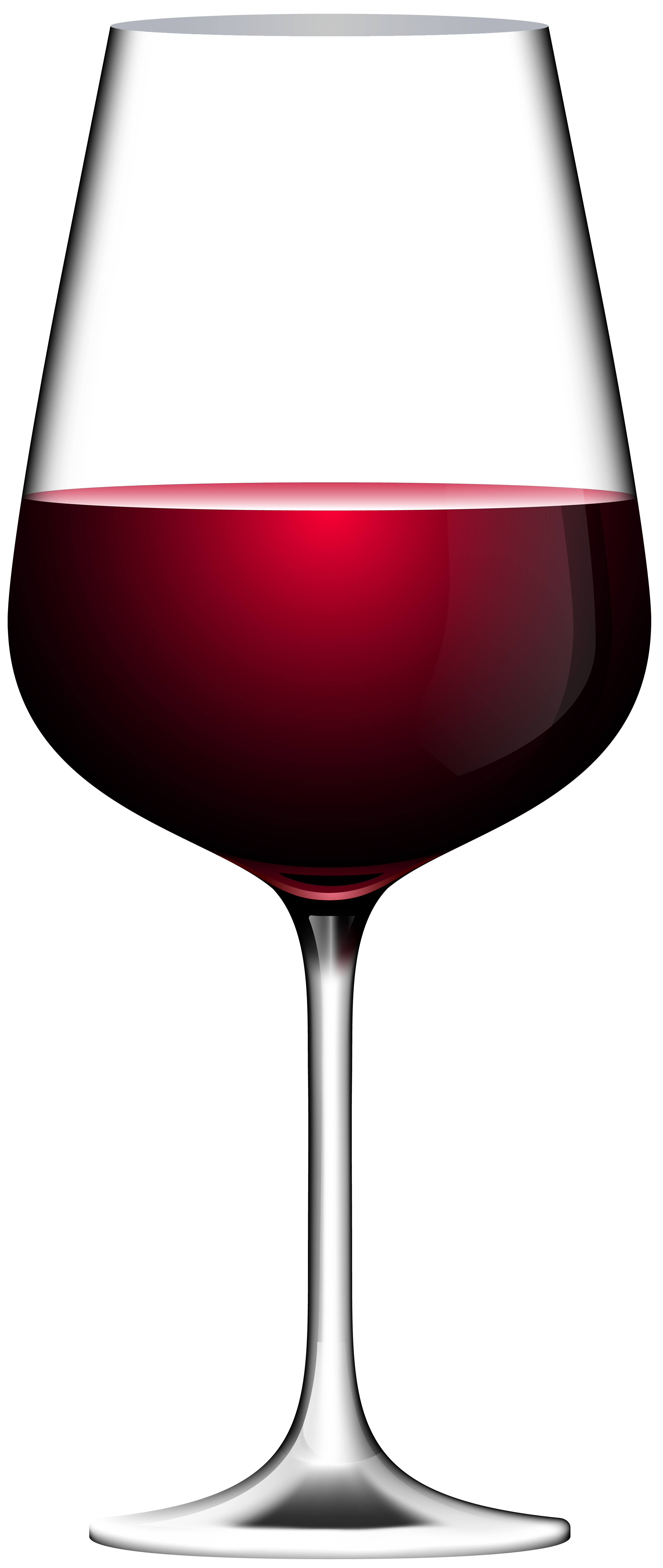 Red Wine Glass Transparent Clip Art Image 