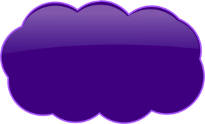 purple 3D cloud thought bubble 