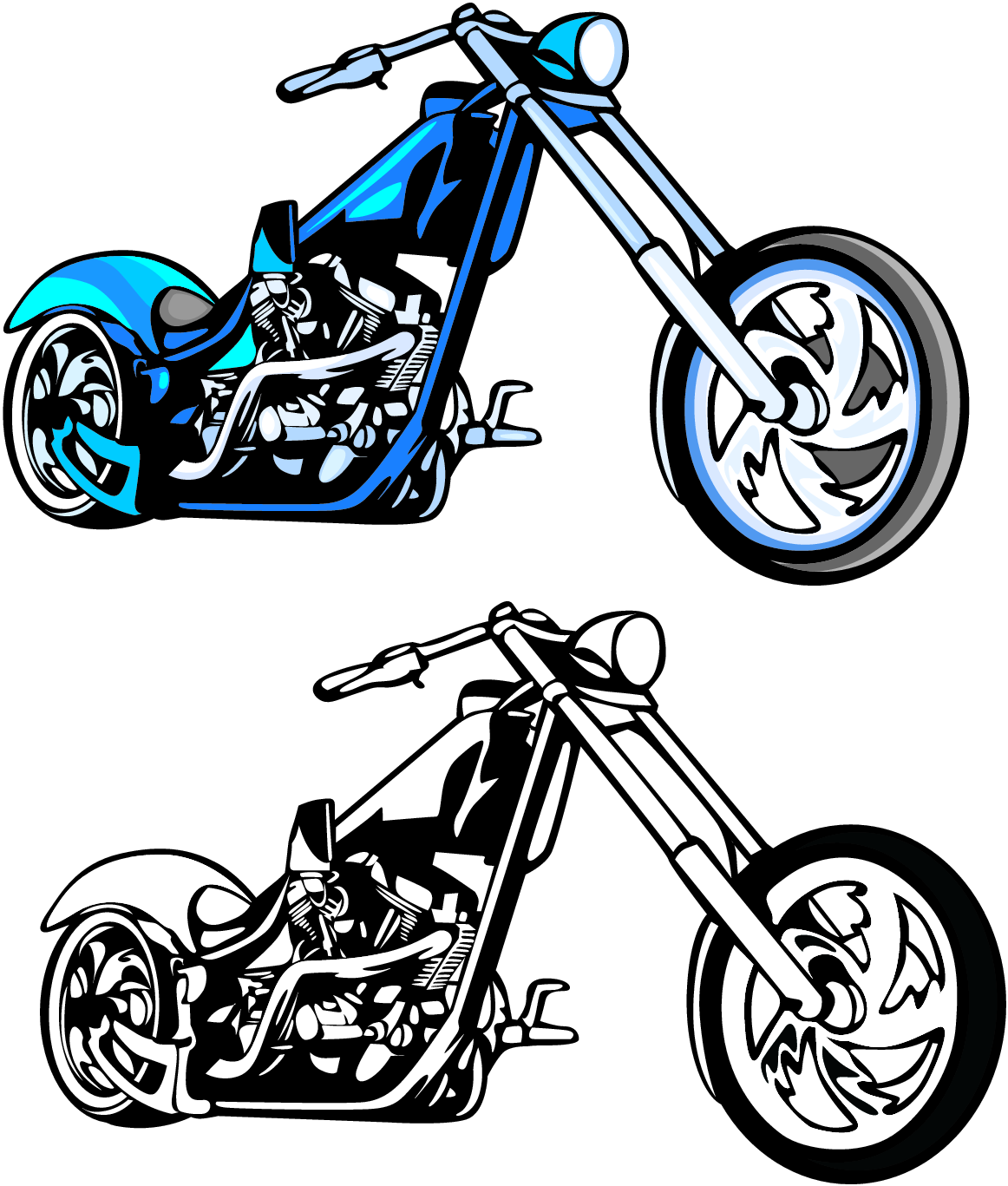Motorcycle Silhouette Free Clipart 