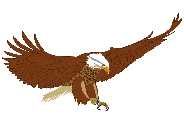 Clip Art Of Flying Eagle 