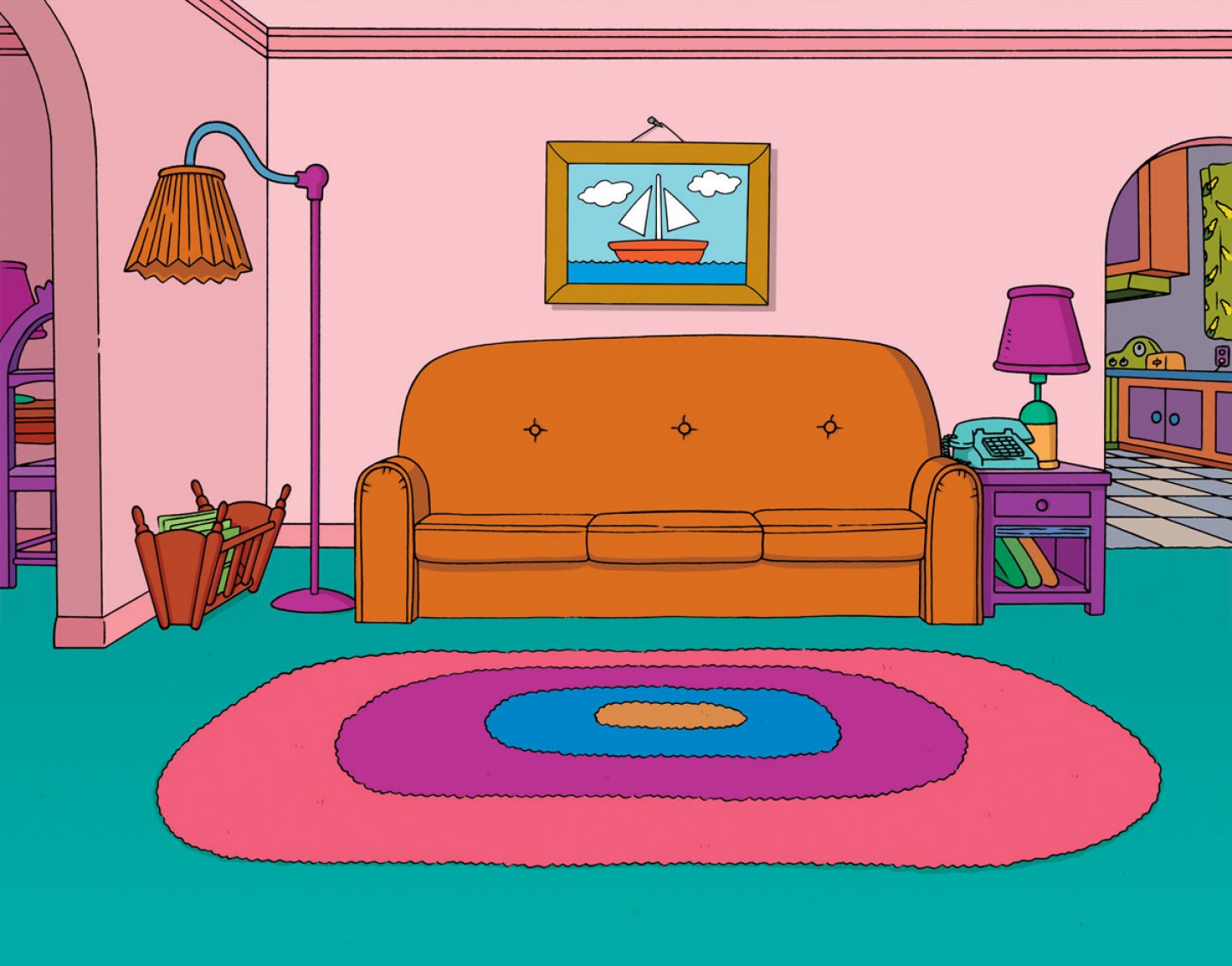 living room cartoon images