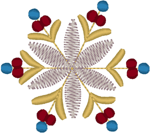 Whimsical Snowflakes Embroidery Design 
