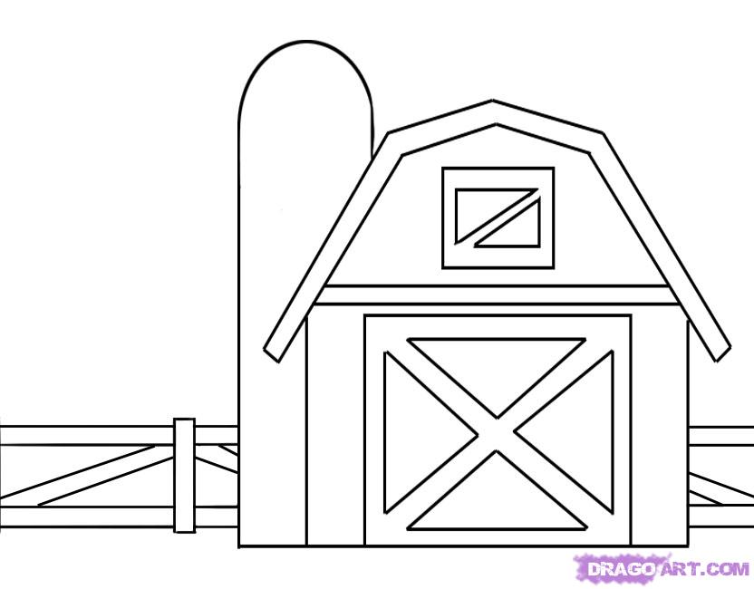 draw a horse house - Clip Art Library