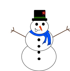 Snowman With Hat Scarf Buttons And Arms Clip Art Library