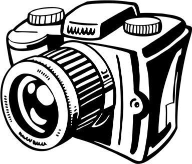 black and white camera clip art 