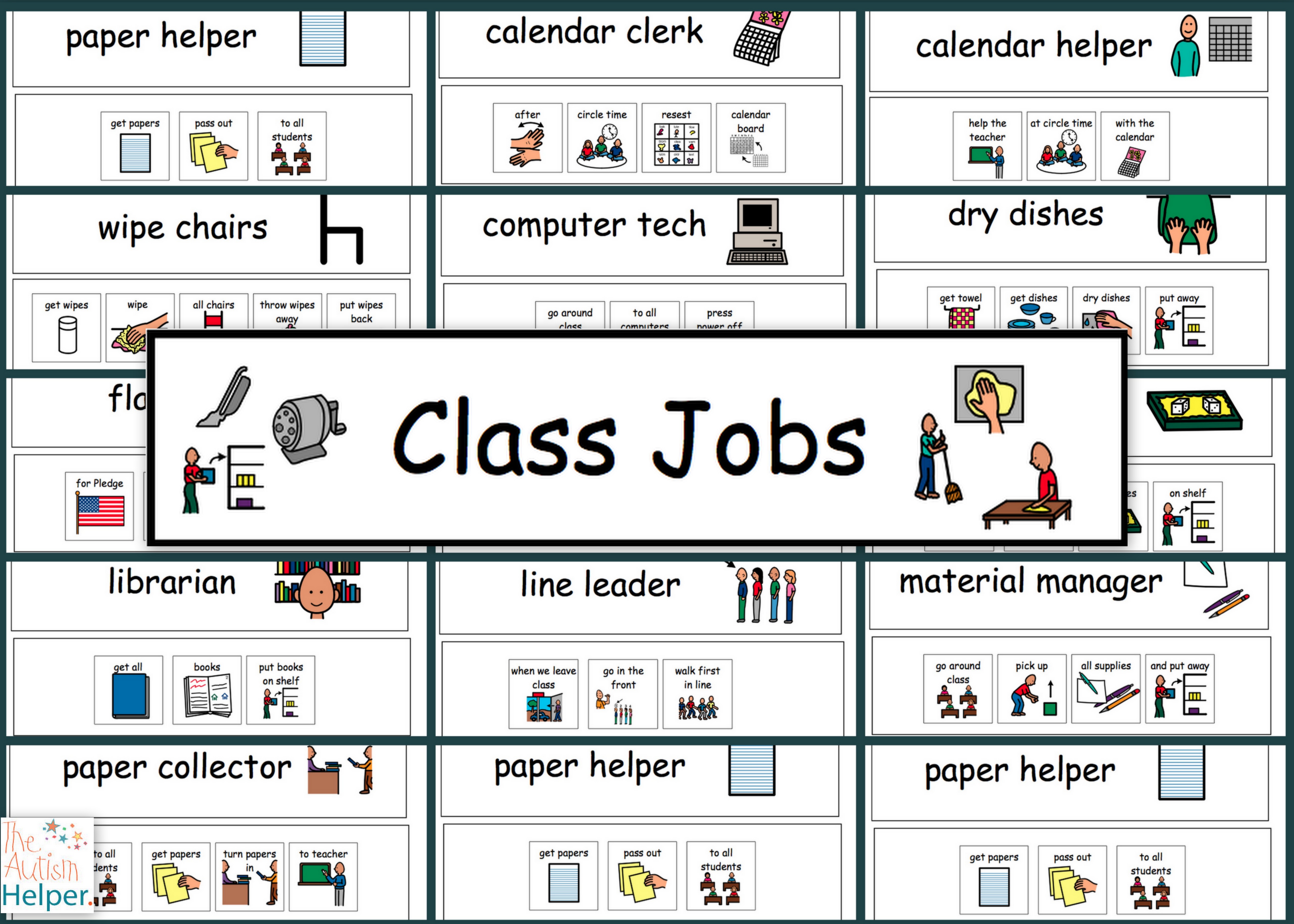 Classroom Helper Chart Free Printables