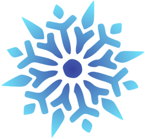 Blue snowflake clipart 