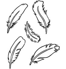 Eagle Feather Outline Clip Art 