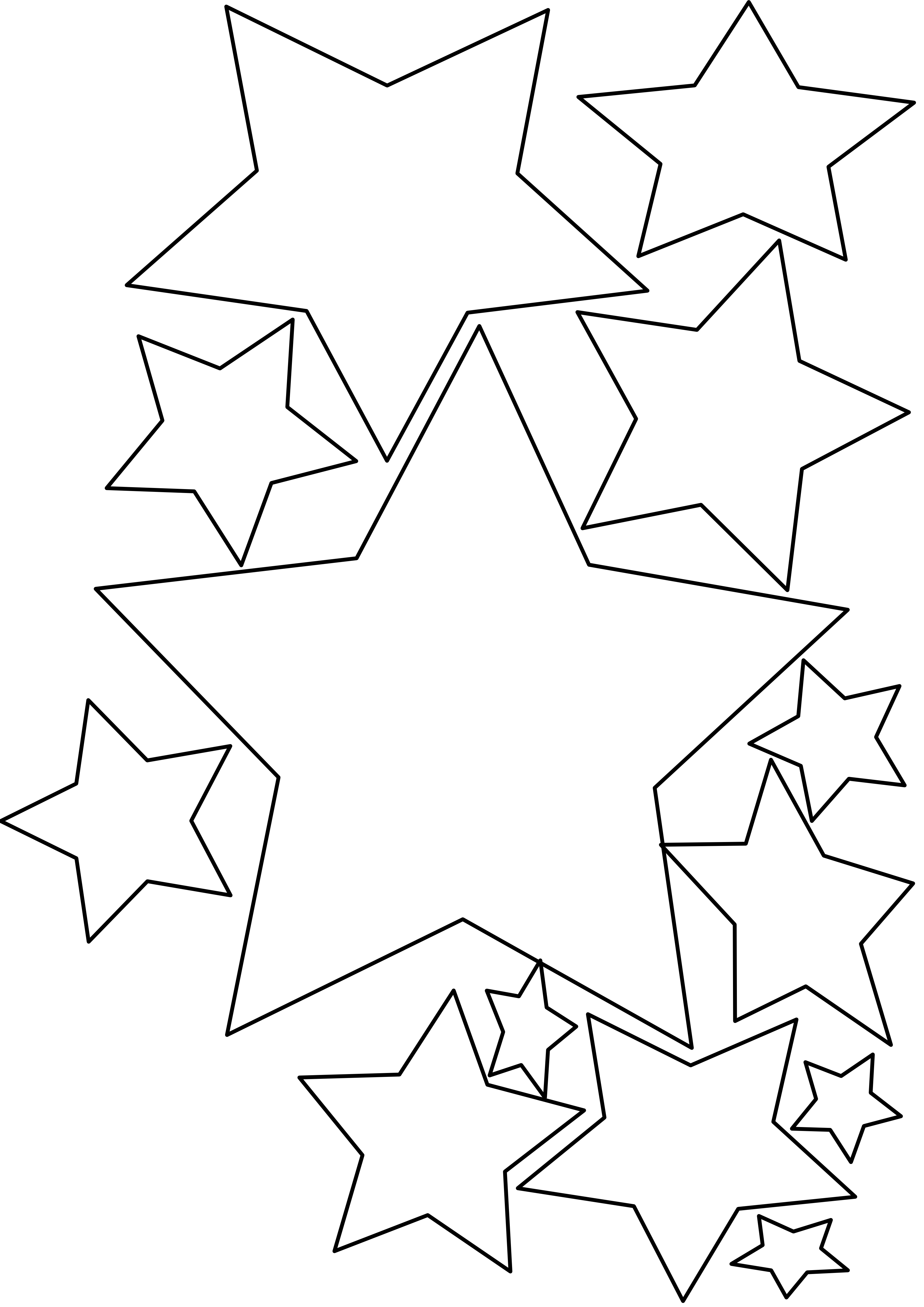 Black Stars Clipart 