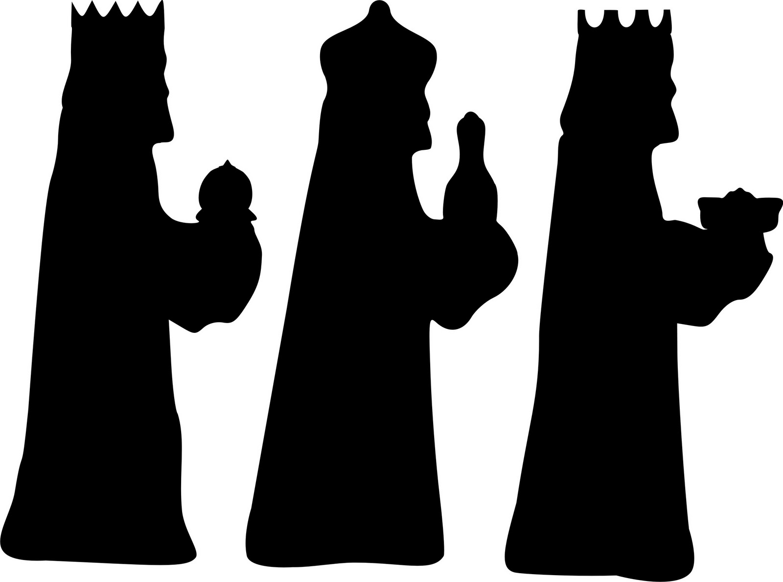 Clipart silhouette wisemen 