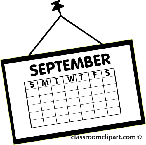 Calendar September Clipart 